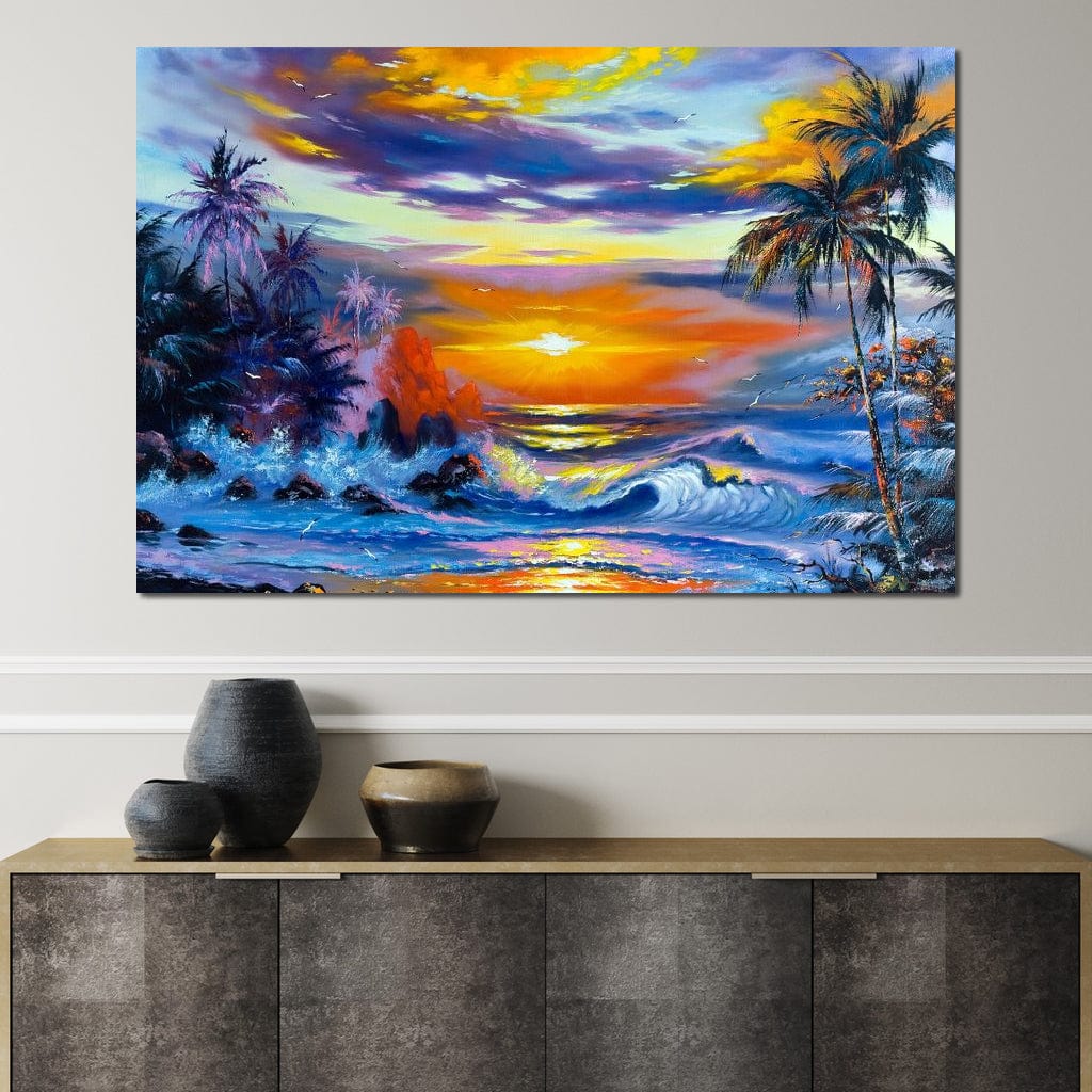 Hawaii Sunset Canvas Wall Art