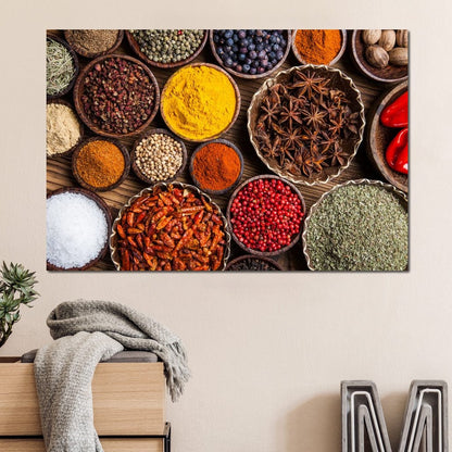 Spices Selection Canvas Wall Art