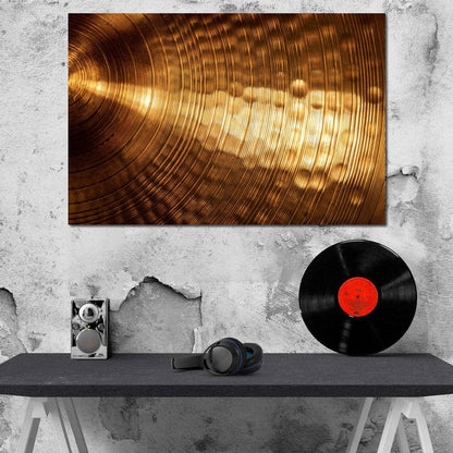 Golden Cymbal Canvas Wall Art