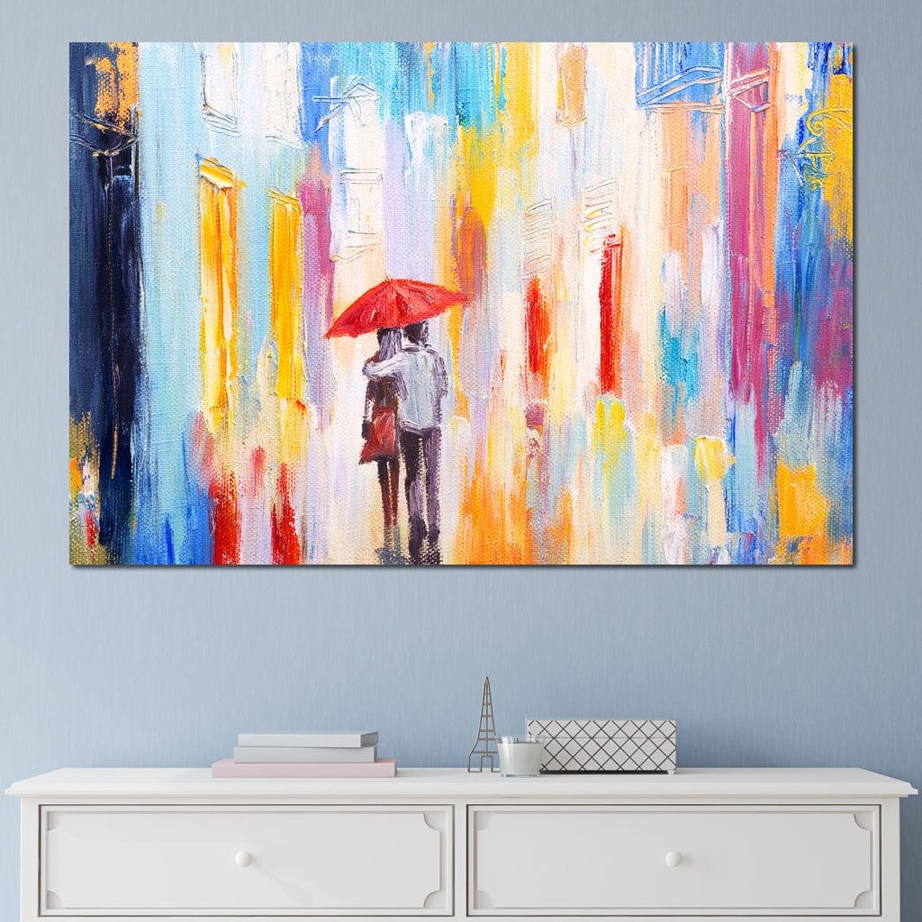 Romantic Rain Canvas Wall Art