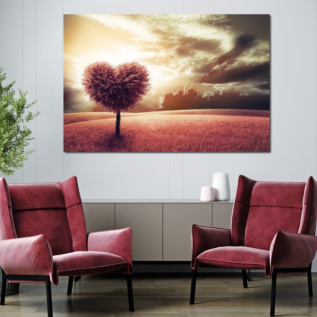 Loving Tree Sunrise Canvas Wall Art