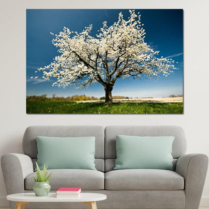 White Tree Canvas Wall Art