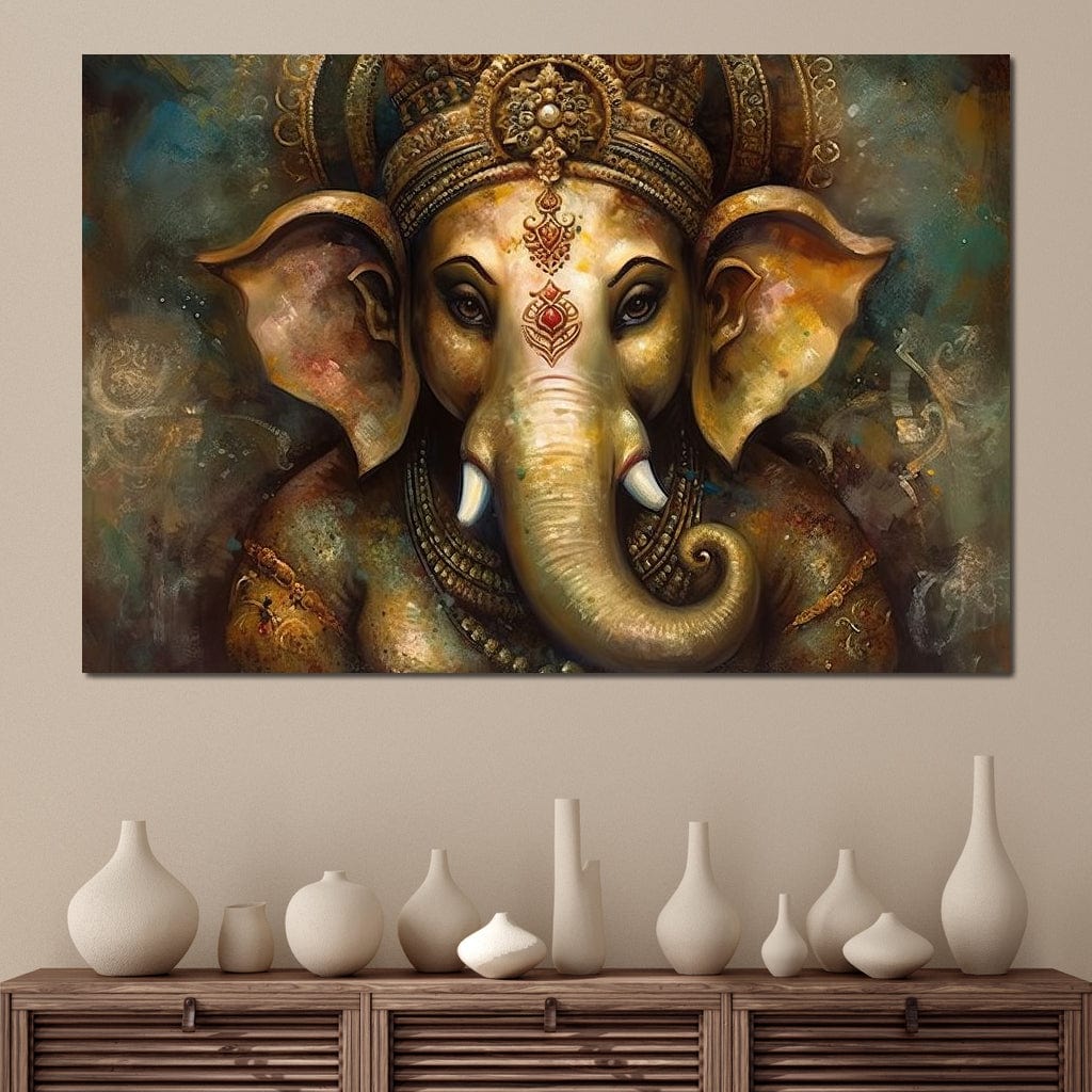 Ganesha's Intelligence Canvas Wall Art