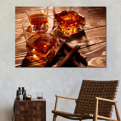 Cognac & Cigars Canvas Wall Art