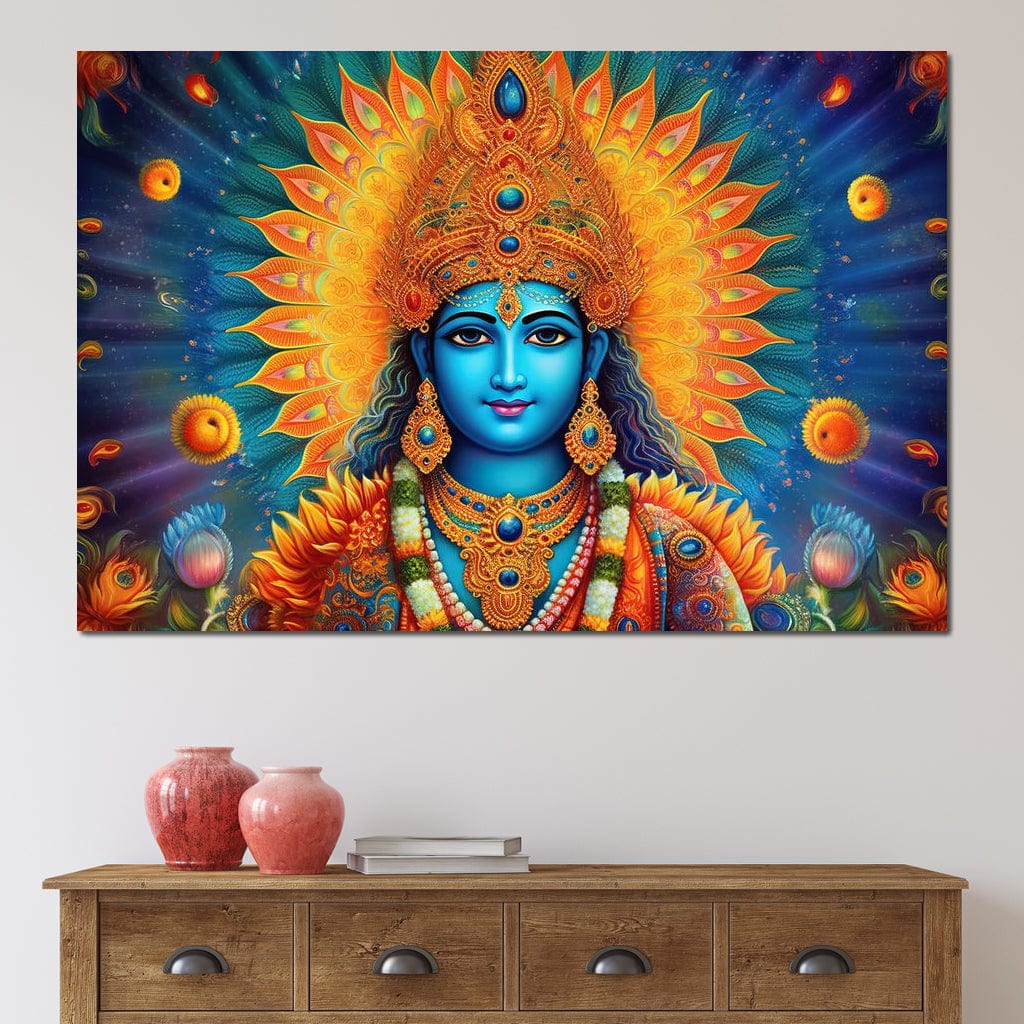 Vishnu's Aura Canvas Wall Art