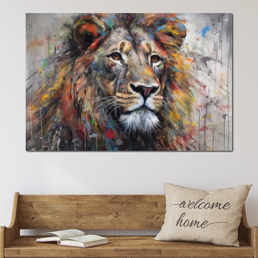 Urban Jungle: Lion Canvas Wall Art