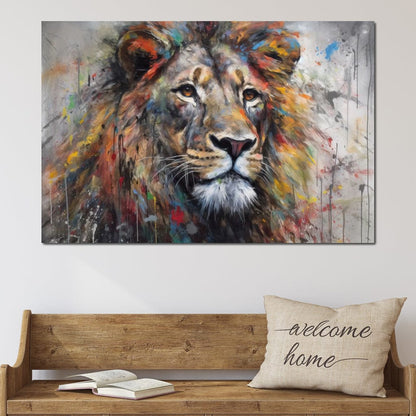 Urban Jungle: Lion Canvas Wall Art