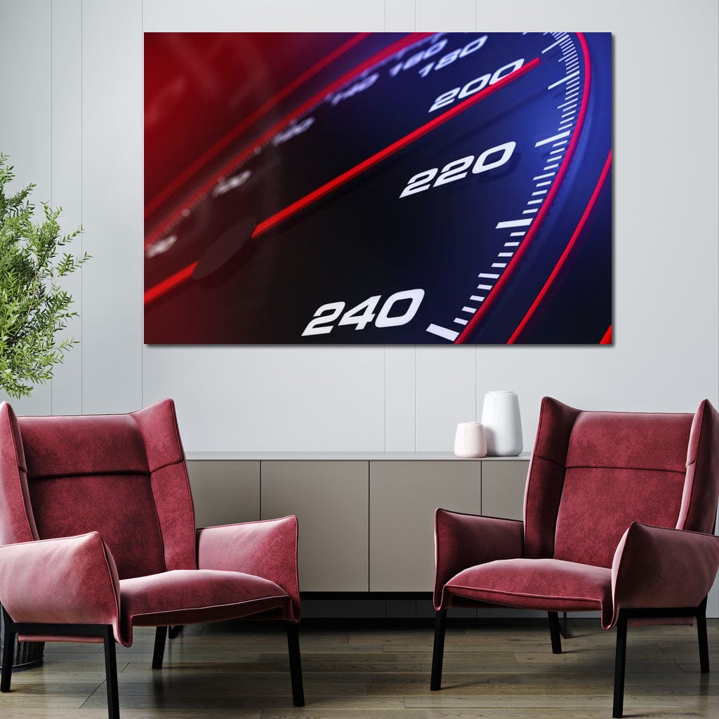 Speedometer Canvas Wall Art