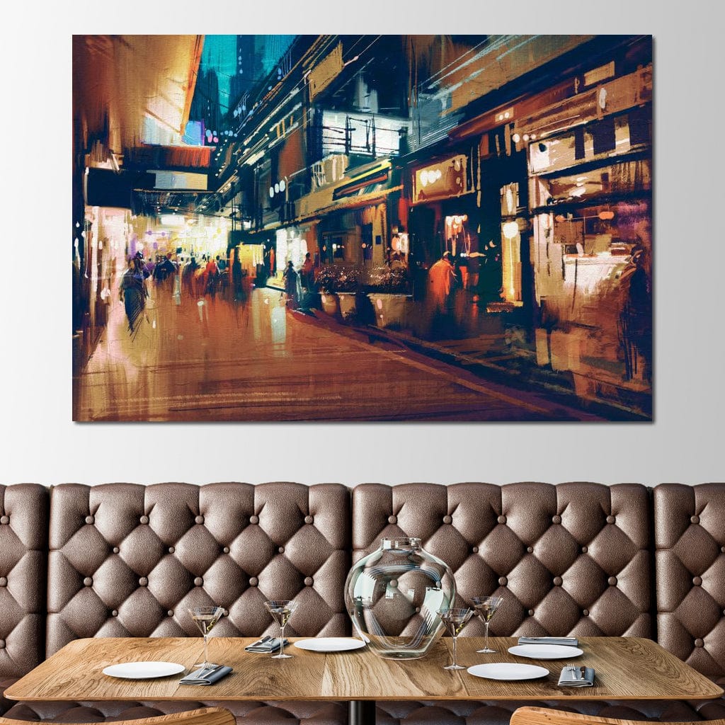 City Market Canvas Wall Art