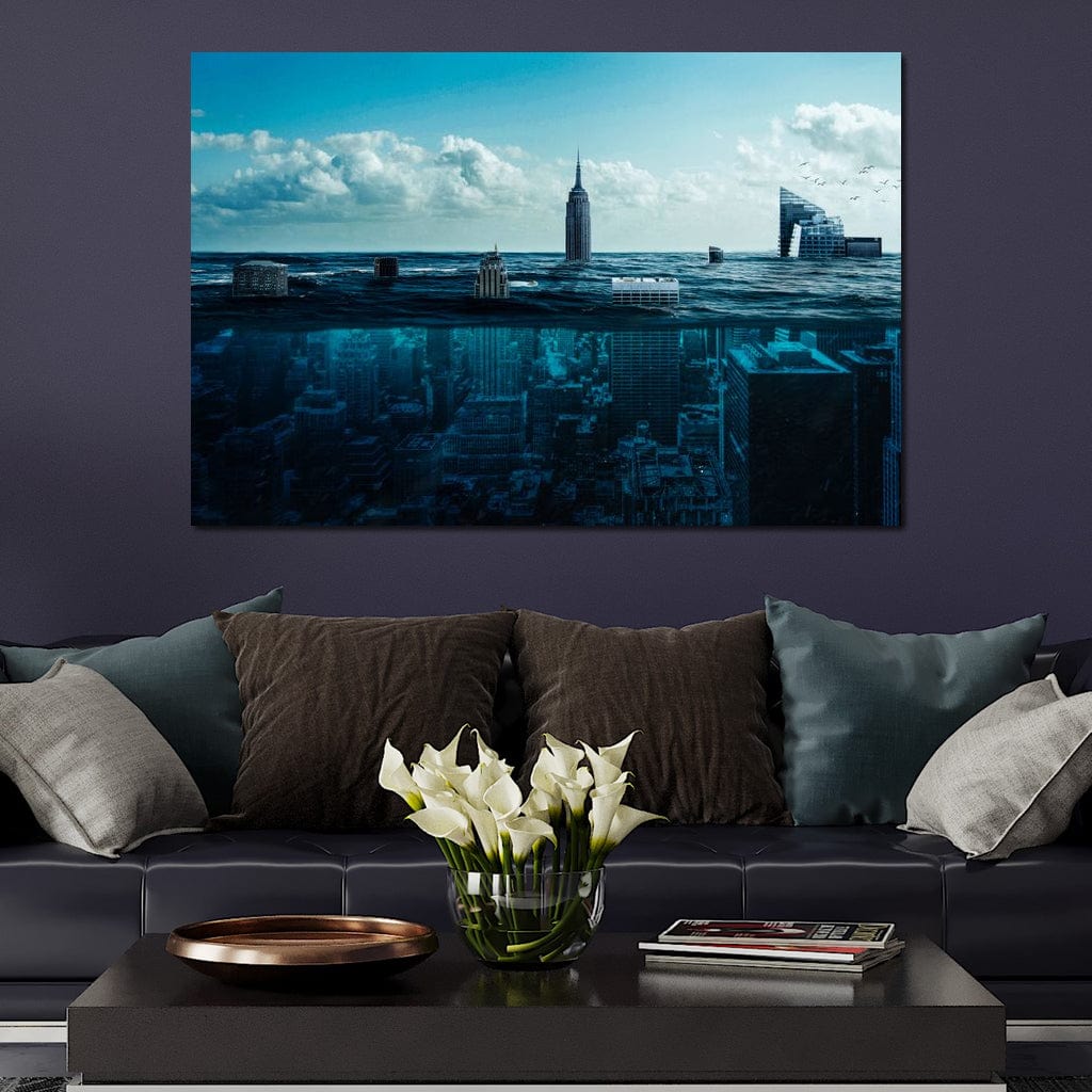 New York Underwater Canvas Wall Art