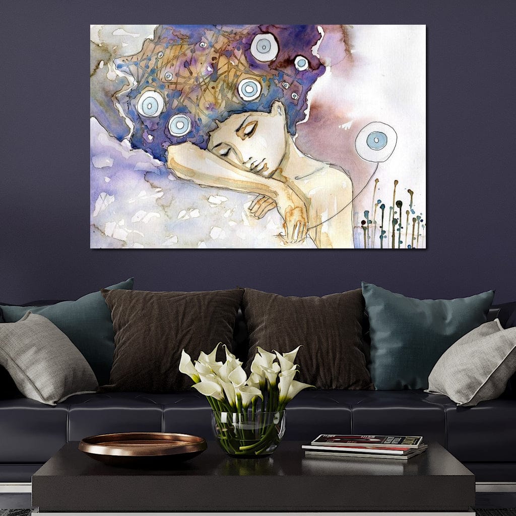 Lost in her Dreams Canvas Wall Art