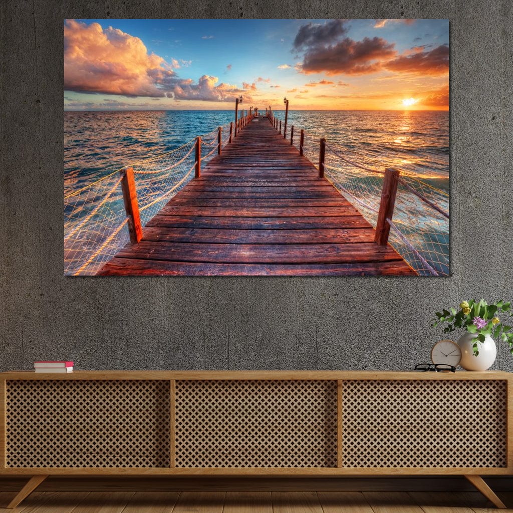 West Coast Sunset Canvas Wall Art