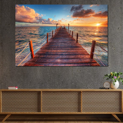 West Coast Sunset Canvas Wall Art