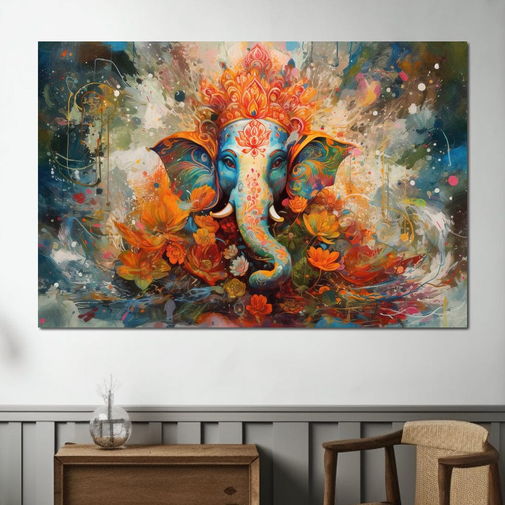 Ganesha's Grace Canvas Wall Art