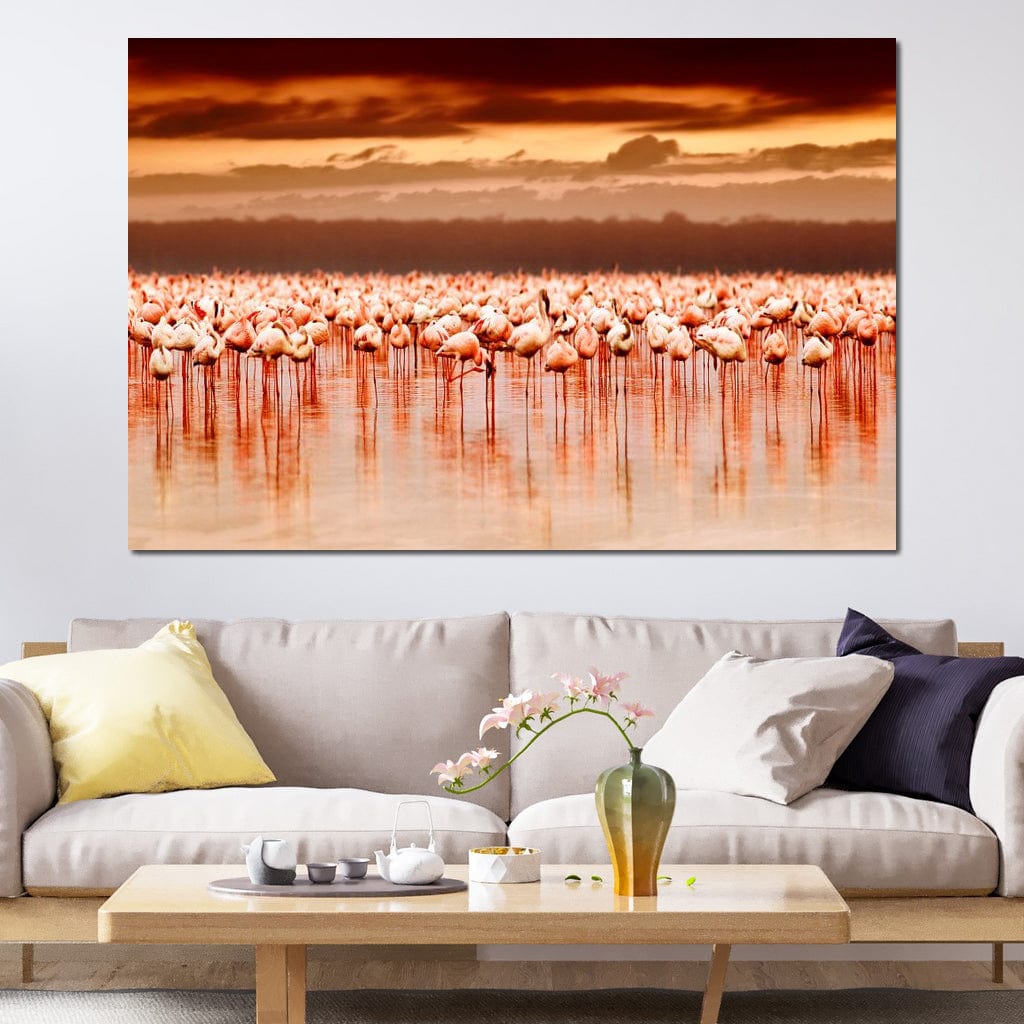 Lake Nakuru Flamingos Canvas Wall Art