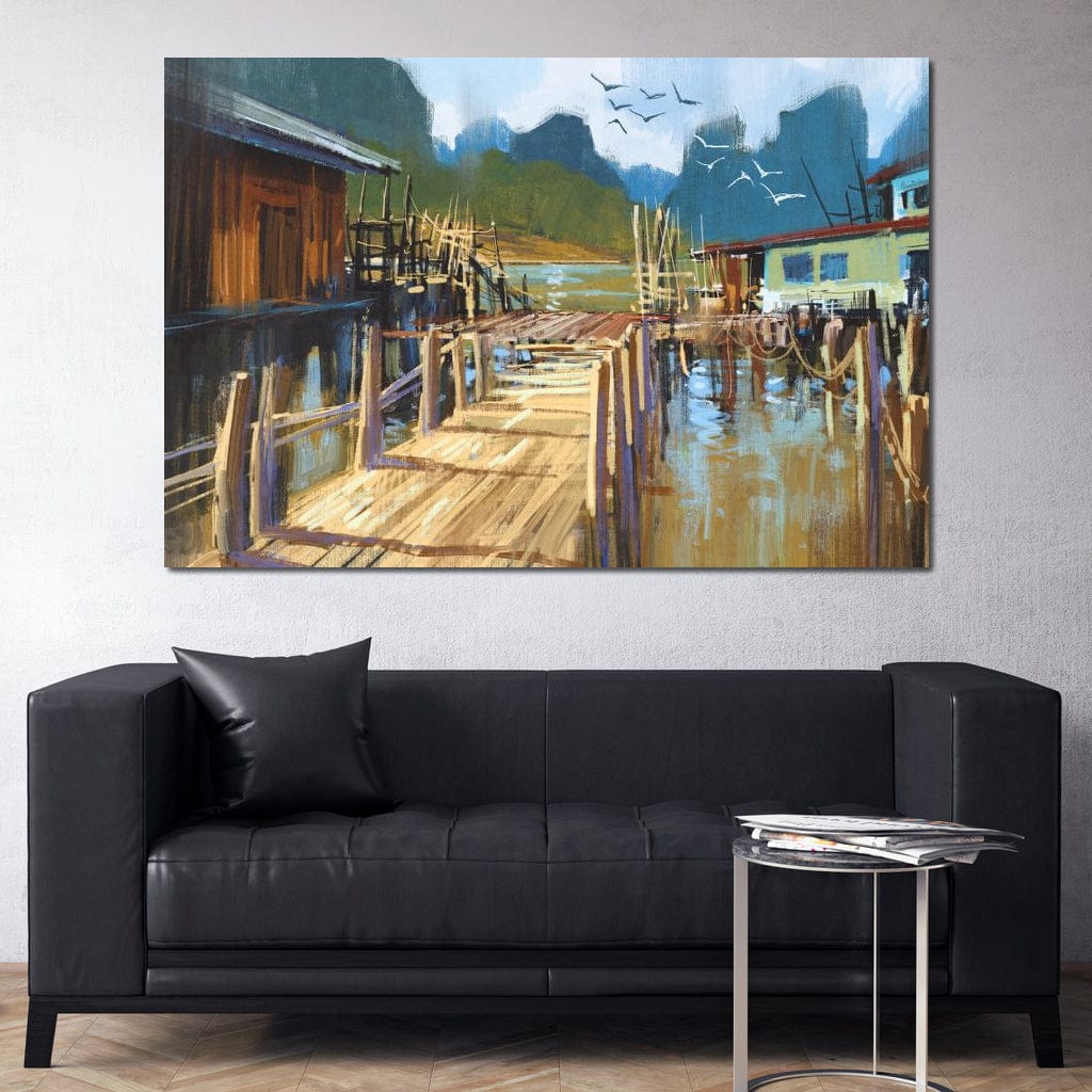 Fishing Pier Canvas Wall Art