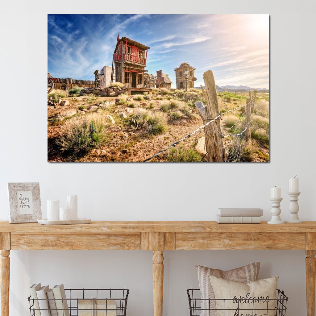 Abandoned Western Town Canvas Wall Art