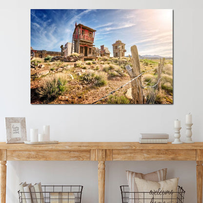 Abandoned Western Town Canvas Wall Art
