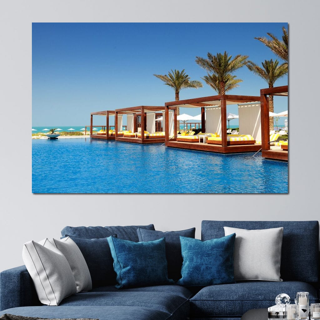 Pool Beds Canvas Wall Art