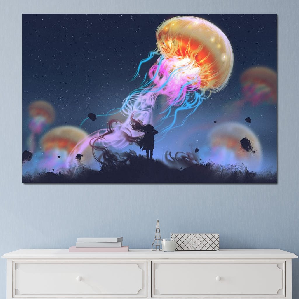 Giant Jellyfish Canvas Wall Art