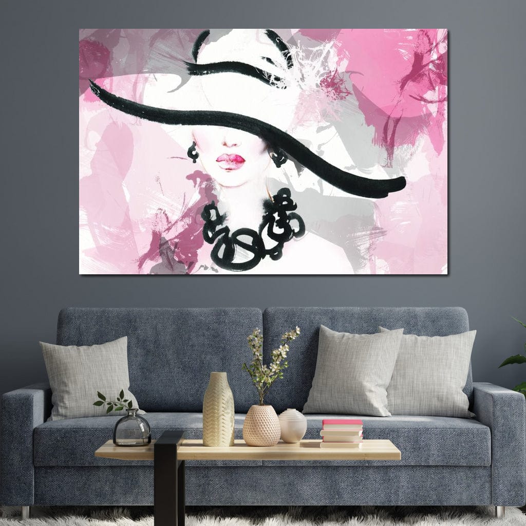 Fashionista Portrait Canvas Wall Art
