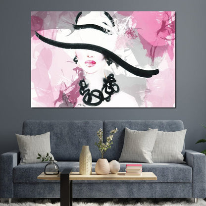 Fashionista Portrait Canvas Wall Art