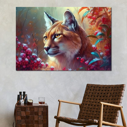 Winter Puma Canvas Wall Art