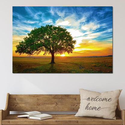 Sunrise Tree Canvas Wall Art