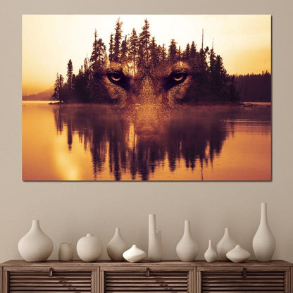 Lurking in the Woods Canvas Wall Art