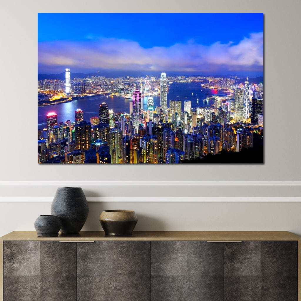 Hong Kong Skyline Canvas Wall Art