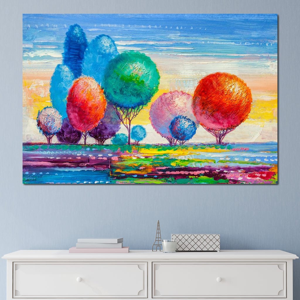Autumn Fantasy Forest Canvas Wall Art
