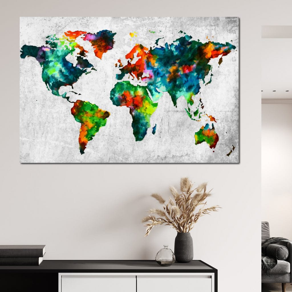 World Map - Mateo Canvas Wall Art