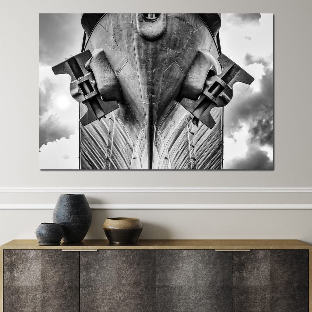 WWII Battleship Canvas Wall Art