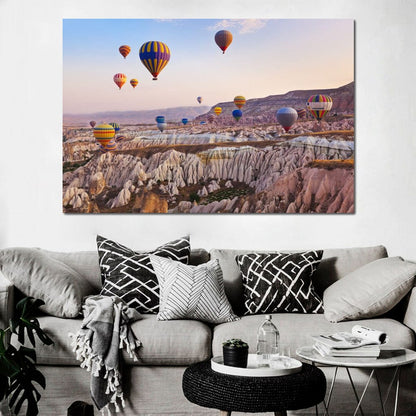 Hot Air Balloons over Cappadocia Canvas Wall Art