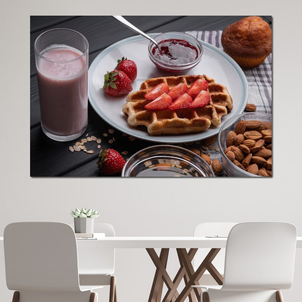Homemade Waffles Canvas Wall Art
