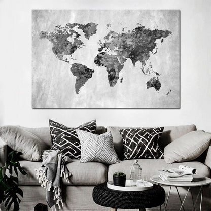 World Map 9 - Mateo Canvas Wall Art