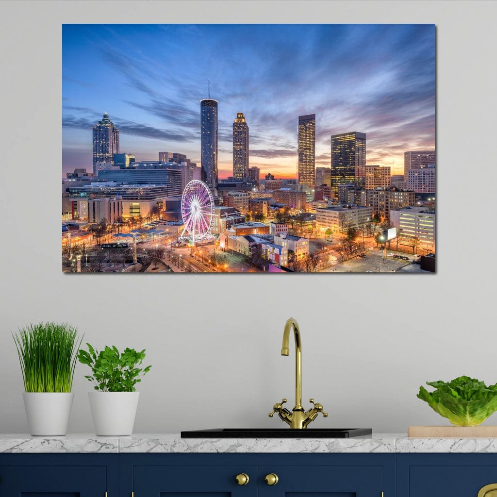 Atlanta Skyline Canvas Wall Art