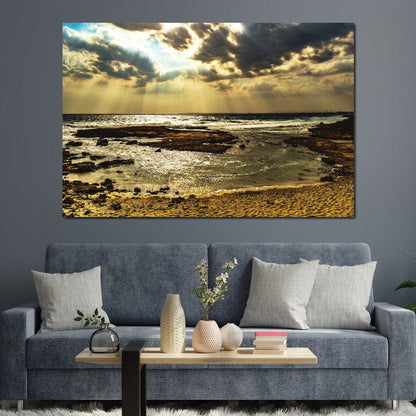 Sunrays Beach Canvas Wall Art