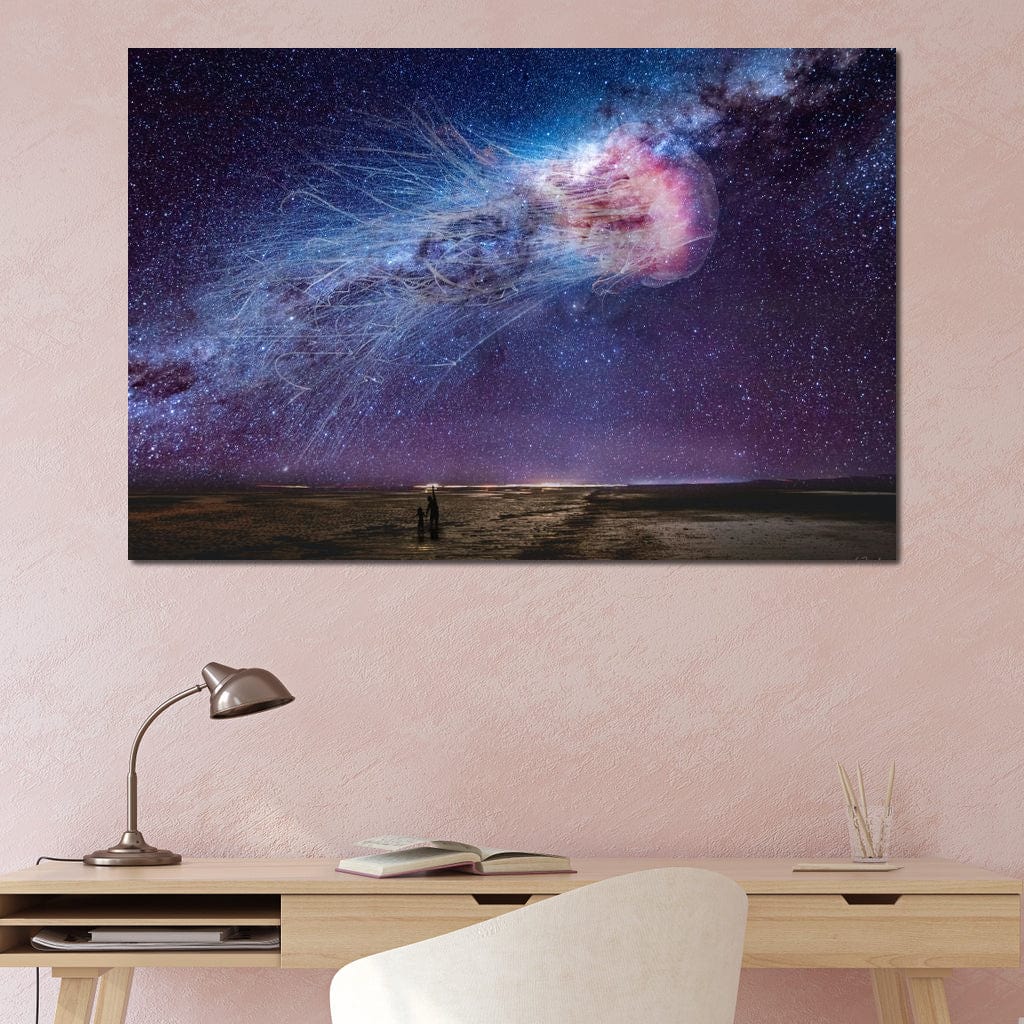 Cosmic Jellyfish Galaxy - KitConcepts Canvas Wall Art