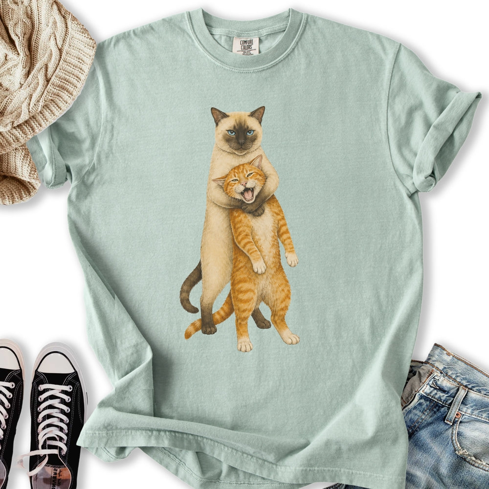 Siamese Ginger Cat Headlock Relaxed Tee