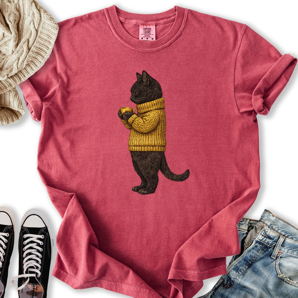 Cozy Black Cat Relaxed Tee