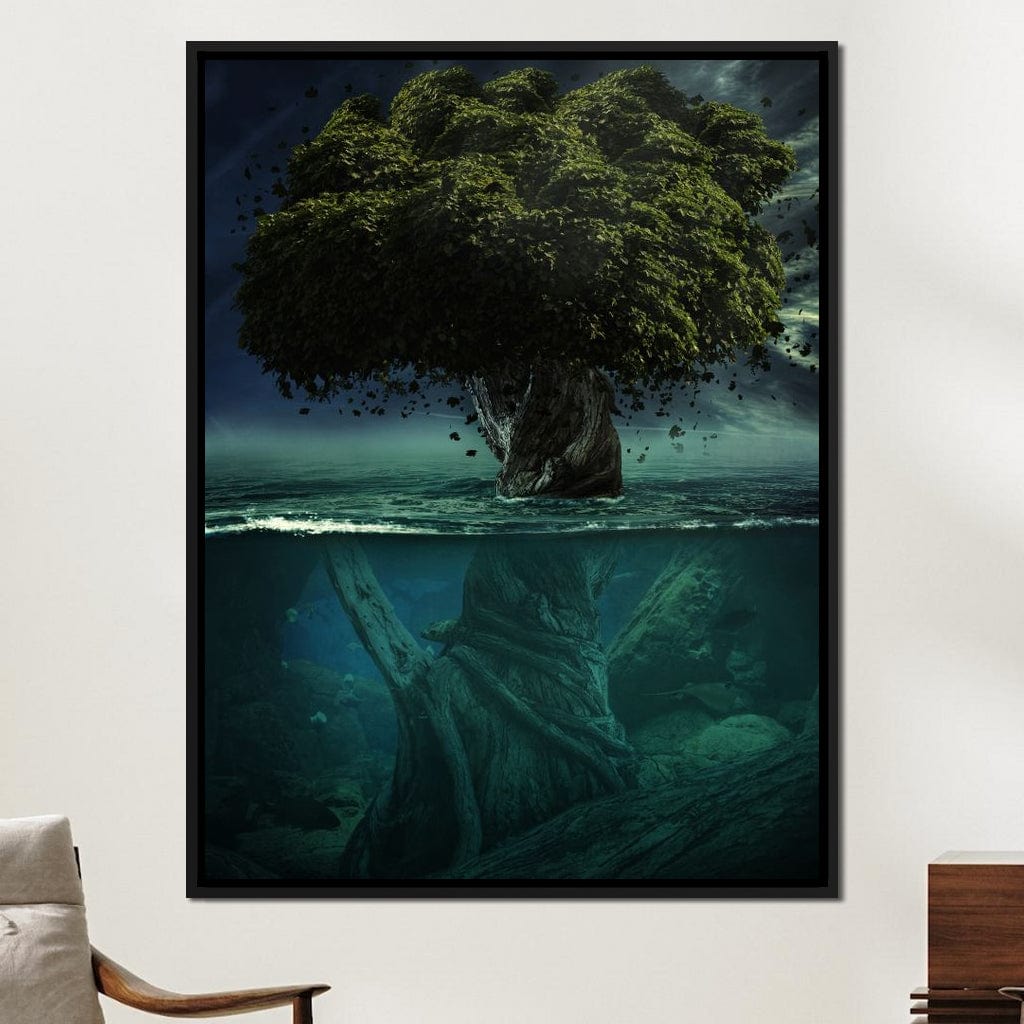 Alone in Depth Canvas Wall Art