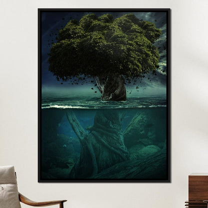 Alone in Depth Canvas Wall Art