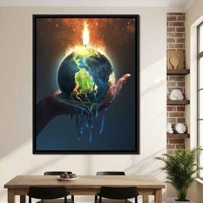 Holding the Earth Canvas Wall Art