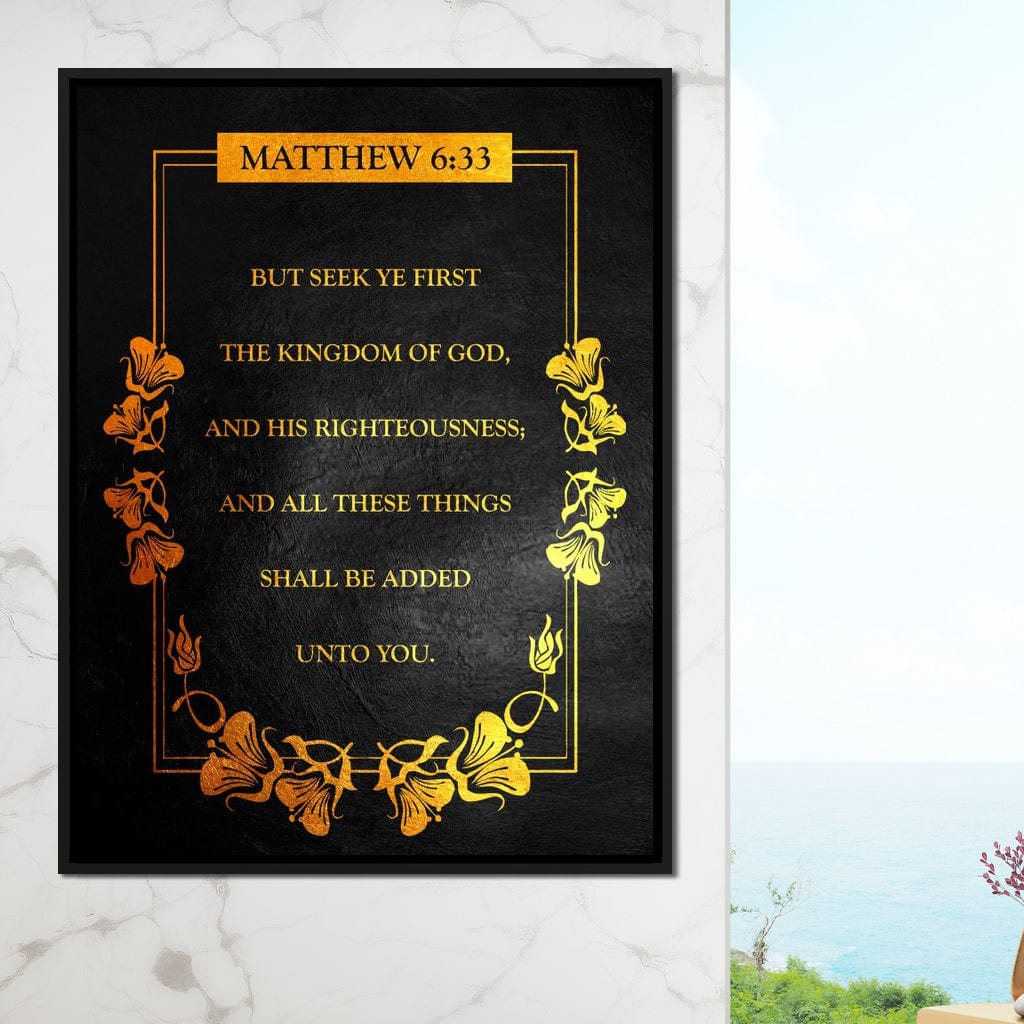 Matthew 6:33 Canvas Wall Art