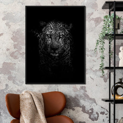 Leopard Black & White Canvas Wall Art