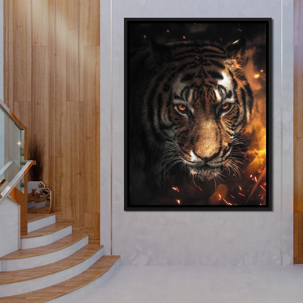 Tiger Sparkles Canvas Wall Art