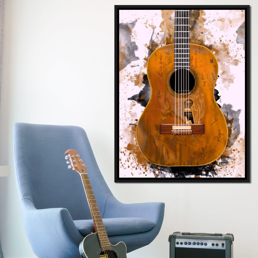Willie Nelson's Trigger Acoustic Guitar Canvas Wall Art