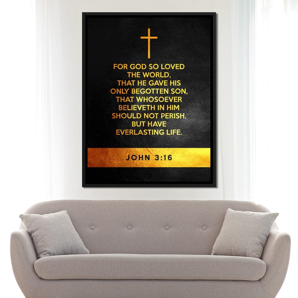 John 3:16 Canvas Wall Art
