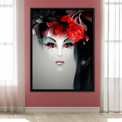 Geisha Portrait Canvas Wall Art